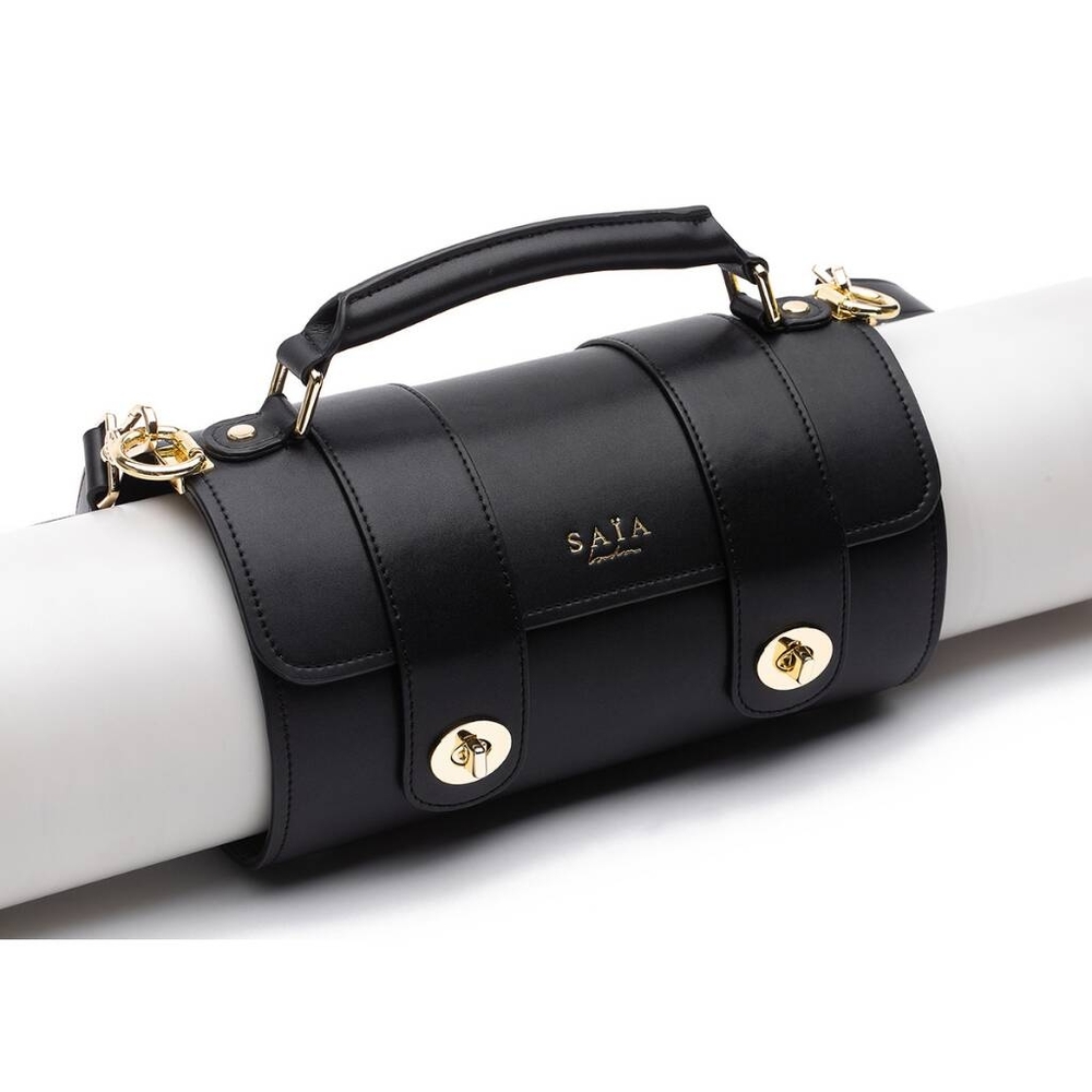 NWT $395 Saia London luxury vegan leather yoga mat bag with strap - Picture 5 of 7